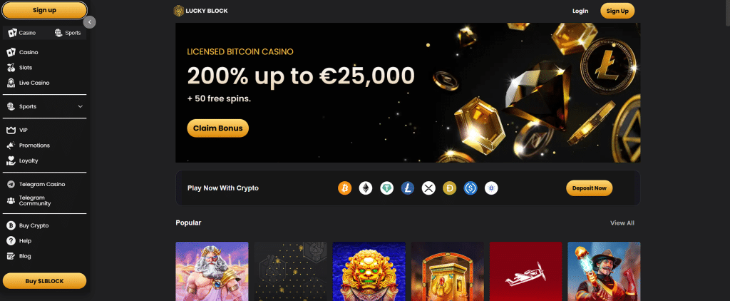 Lucky Block - New Online Casinos With a Generous Welcome Bonus