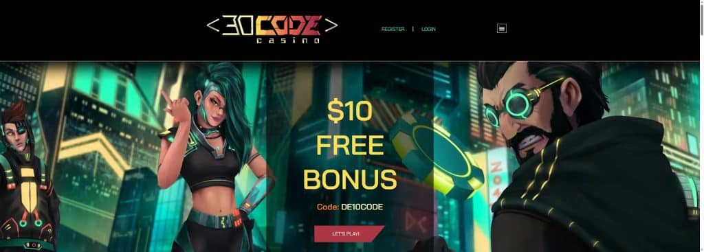 A screenshot of the Decode Casino Front Page Decode Casino - Crypto Friendly Florida Online Casinos