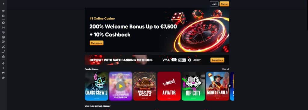 Instant Casino Lobby - No KYC New Online Casinos